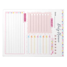 Pink Aesthetic Daily Planner Notepad