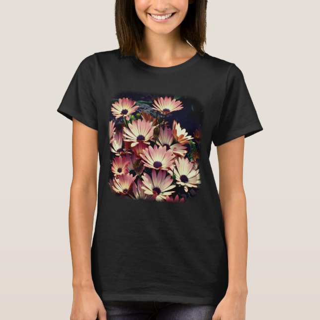 Pink African Daisies Floral Nature  T-Shirt (Vorderseite)