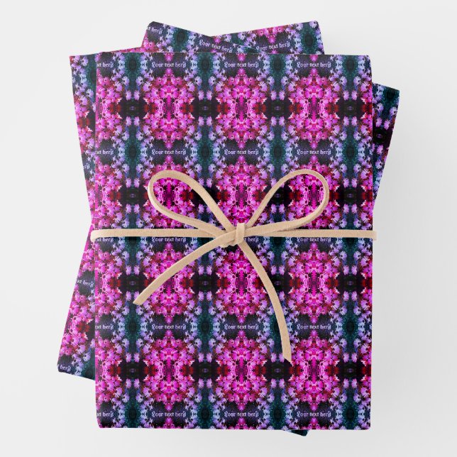 Pink African Daisy Blume Tinten Personalisiert Geschenkpapier Set (Beispiel)