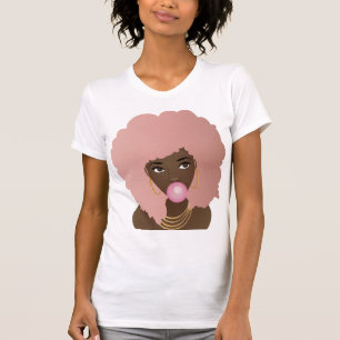 Pink Afro, Poppingrosa Bubblegum T - Shirt
