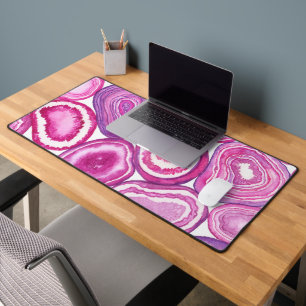 Pink agate Aquarell Schreibtischunterlage