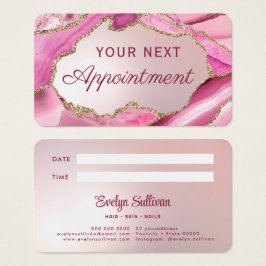 Pink Agate Imitats Fopointing Card