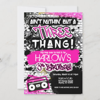 Pink Ain't Nothin', aber ein Drei-Tang-Hip-Hop Einladung