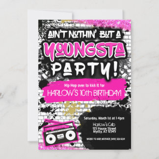 Pink Ain't Nothin', aber ein Hip Hop für das junge Einladung