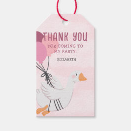 Pink Albern Gans Geburtstagsgunst Geschenkanhänger