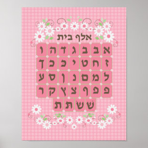 Pink Alef Beis - Neu Poster