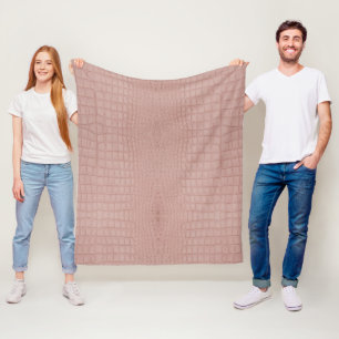Pink Alligator Textur drucken Fleecedecke