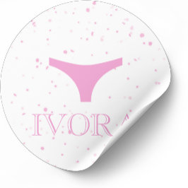 Pink Allure Editable Blush Feminine Branding Quadratischer Aufkleber