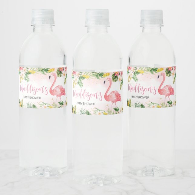 Pink Aloha Flamingo Babydusche (Flaschen)