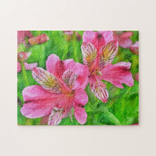 Pink Alstroemeria Lido Blume Aquarell