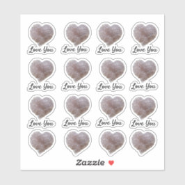 Pink Amethyst Crystal Heart Liebe You Aufkleber