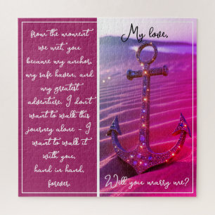 Pink Anchor Heirat Vorschlag werden Sie mir heirat