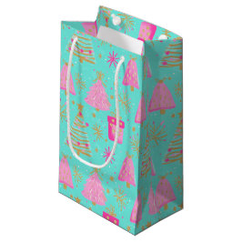 Pink and Aqua Festive Christmas  Kleine Geschenktüte