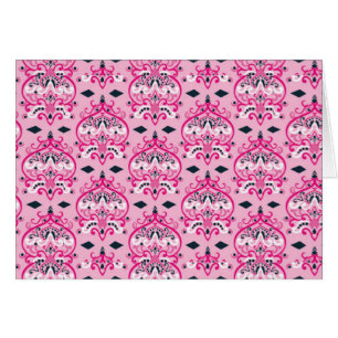 Pink and Black Damask