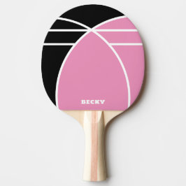Pink and Black Personalized Ping Pong Paddle Tischtennis Schläger