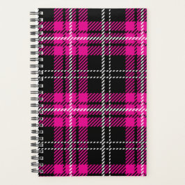 Pink and Black Plaid Planner Notebook Planer