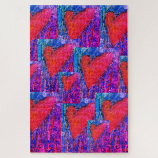 Pink and Blue Multiple Hearts 1000 pièce Puzzle