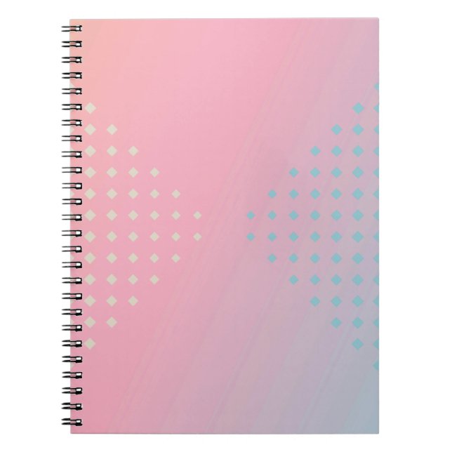 Pink and Blue Ombre Gradient Notebook Notizblock (Vorderseite)