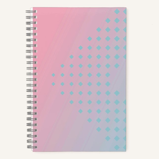 Pink and Blue Ombre Gradient Notebook Notizbuch (Vorderseite)