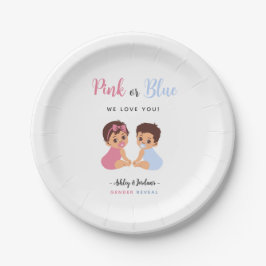 Pink and Blue Pacifier Baby Gender Reveal Party Pappteller