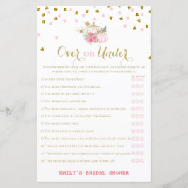 Pink and Gold Fall Brautparty Game, Pumpkin