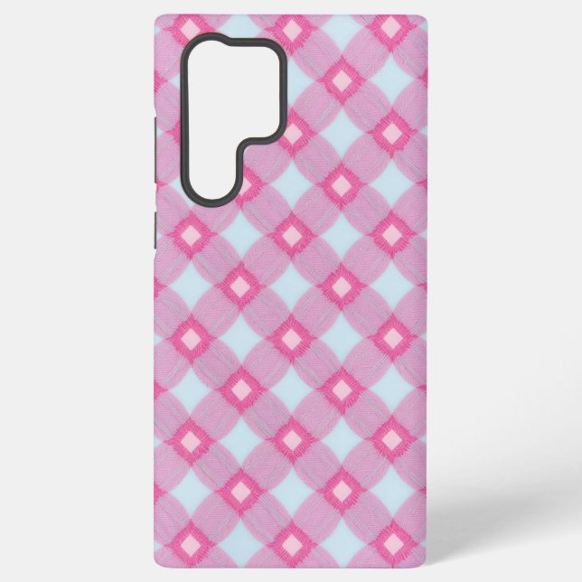 Pink and Gold Geometric Phone Case Samsung Galaxy Hülle (Rückseite)