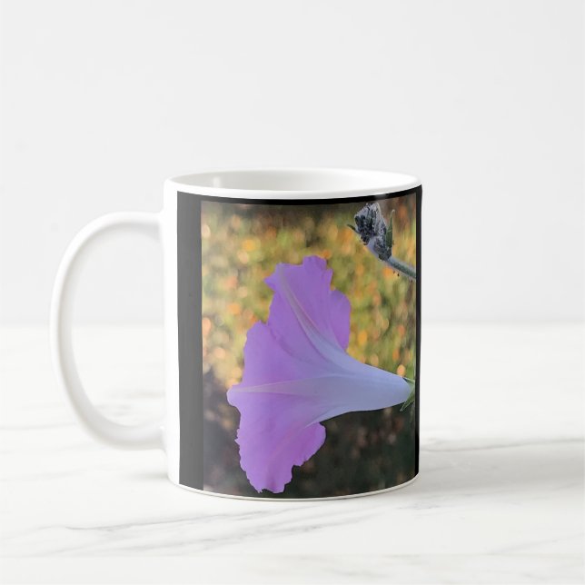 Pink and Gold Sparkle Morning Glory Kaffeetasse (Links)