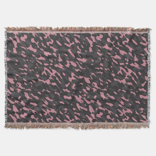 pink and gray camo abstract decke (Vorderseite)