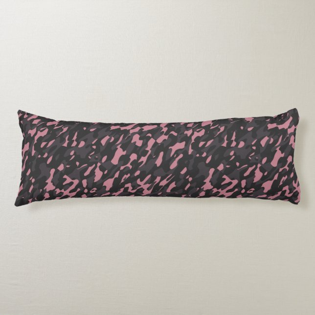 pink and gray camo abstract seitenschläferkissen (Vorderseite)