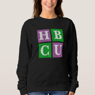Pink and Green HBCU Block Letters Sweatshirt