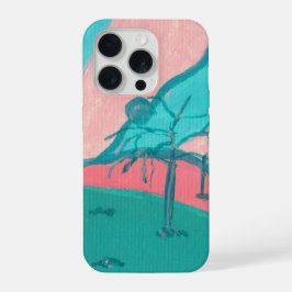 Pink and Green Minimalistic Landscape Phone Case iPhone 15 Pro Hülle