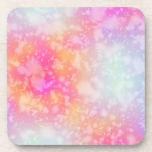 Pink and Orange Abstract Watercolor Background Untersetzer