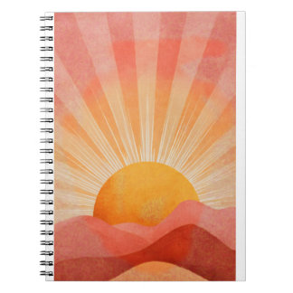 Pink and Orange Boho Sunrise Notizblock