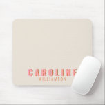 Pink and Orange Retro Typography Creative Modern Mousepad<br><div class="desc">Pink and Orange Retro Typography Creative Modern Mouse Pad</div>