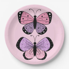 Pink and Purple Butterfly  Pappteller