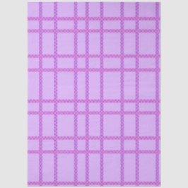 Pink and purple flower checkered pattern seidenpapier