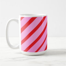 Pink and Red Diagonal Stripes 