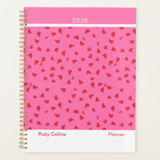 Pink and Red Feminine Minimalist Floral Large
