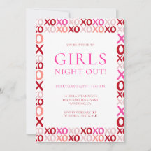Pink and Red XOXO Girls night out Galentine's day