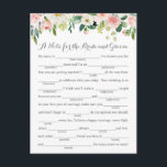 Pink and White Flower Wedding Advice Cards Postkarte<br><div class="desc">Our pink and white flower fill-in-the-blank advice cards are a fun activity to have a wedding recption or bridal shower. You can ändert das heading wording if you would like by using Zazzle's "Persalize this template" tool. Be sure to check out our large selection of coordinating items by browsing the...</div>