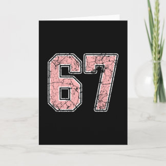 Pink And White Number 67 Jersey Player Uniform #67 Karte