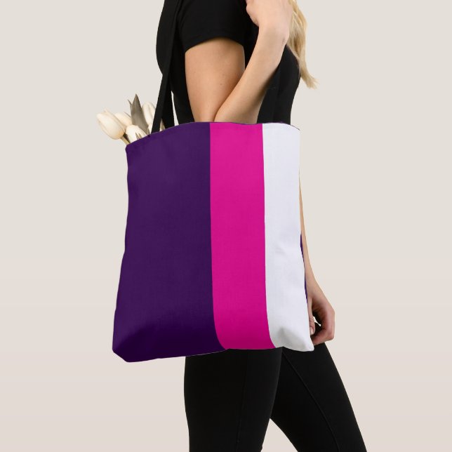 Pink and White on Navy Tote Tasche (Von Nahem)