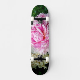 Pink and White Peonies Skateboard