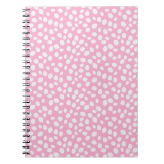 Pink and white spotty pattern notebook notizblock