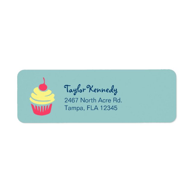 Pink and Yellow Cupcake with Cherry On Top (Vorne)