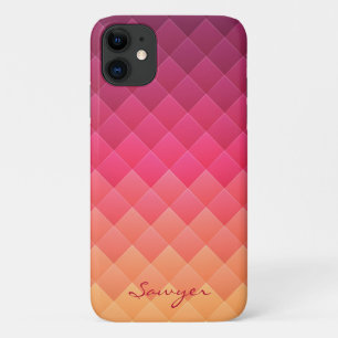 Pink and Yellow Striped Case-Mate iPhone Hülle
