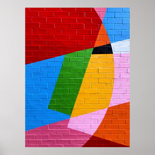 Pink and yellow wall paint poster (Vorne)
