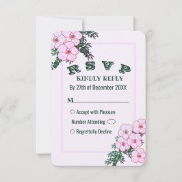 Pink Anemone Greenerity Blumenzwiebelkarte RSVP Ca Einladung