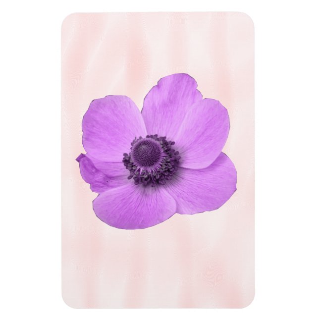 Pink Anemone Premium Magnet (Vertikal)