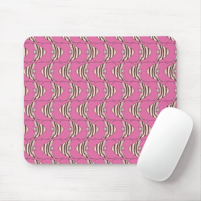 Pink Angel Fish Mousepad (Mit Mouse)